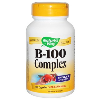 Natures Way, B-100 Complex, With B2 Coenzyme, 100 Capsules