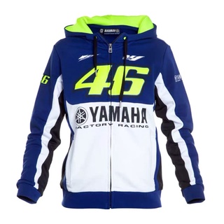 เสื้อฮู้ดขับบิ๊กไบค์ ลายทีมแข่งYAMAHA VR46 เนื้อผ้าเบาสบาย ระบายความร้อน ได้ดี สินค้าผลิตจากผ้าโพลีเอสเตอร์ 100%