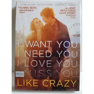 DVD : Like Crazy (2011) รักแรก รักแท้ รักเดียว " Jennifer Lawrence, Anton Yelchin "