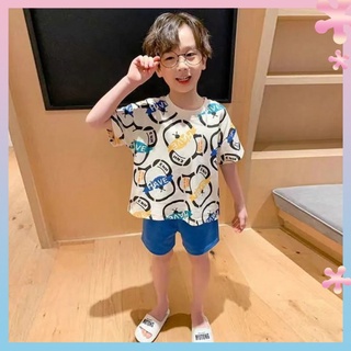 Little boys clothing summer clothes 2021 new T-shirt baby short sleeve summer childrens clothes cotton top Korean style 1-7 years old