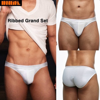 กางเกงในชาย Ribbed Grand Set สีขาว 3 ตัว