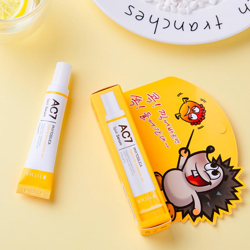 ปราบสิว!Tisha AC7 Spot Serum 15ml AC7 Biological Micro-Need Acne Removal Essence