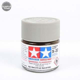 Tamiya 81532 Acrylic Mini X-32 Titan Silver 49376609 (สี)