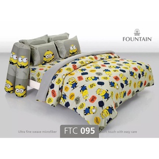 FOUNTAIN ชุดเครื่องนอนผ้าปู+นวม ขนาด 6 ฟุต ลายลิขสิทธิ์ FTC095