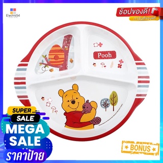 ถาดหลุมเมลามีน 11" FLOWERWARE POOH WOODLANDMELAMINE COMPARTMENT PLATE 11" FLOWERWARE POOH WOODLAND