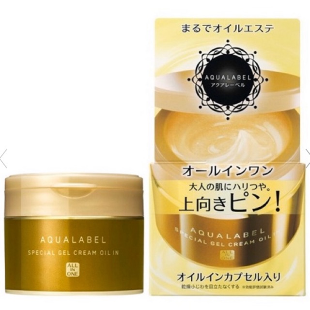 Shiseido AQUALABEL Special Gel Cream Oil In 90 g. ครีมบำรุงกระปุกทอง