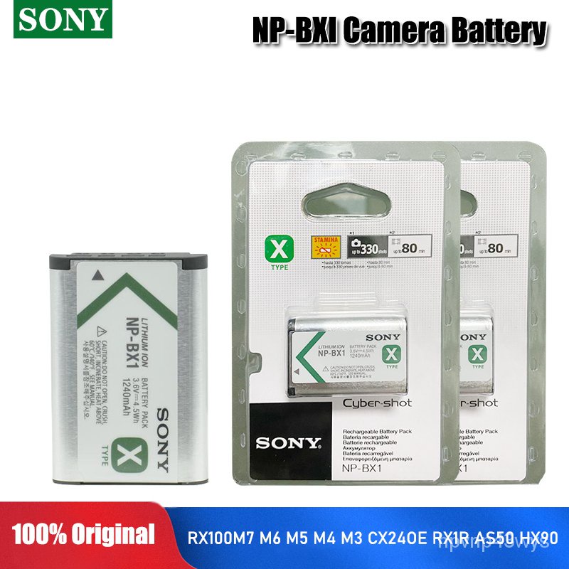 100% Original Sony NP-BX1 BX1 Camera Battery pack DSC RX1 RX100 M3 M2 RX1R WX300 HX300 HX400 HX50 HX