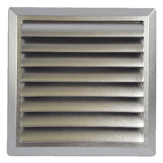GFLOW ฝาครอบช่องระบายอากาศ Fix Grill 8 x 8 ท่อ 4-6 นิ้ว (สีขาว) / สี Silver หน้ากากบานเกล็ด