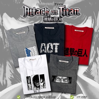 เสื้อยืด[INNOCENTTEES] ATTACK ON TITAN TSHIRT  AOT TSHIRT II ANIME TSHIRT II SMALL TO 2XL