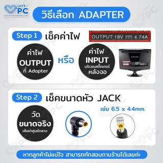 อะแดปเตอร์จอซัมซุง Samsung 14V *หัวขนาด6.5x4.4* [ใช้ได้ทั้ง3.0A/2.14A/1.79A/1.78A/1.43A] สายชาร์จไฟ Monitor Adapter