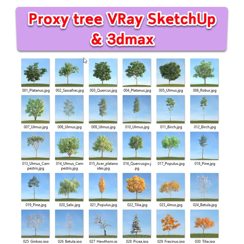 Proxy tree for VRay SketchUp & 3dMax (Archmodel v.113)
