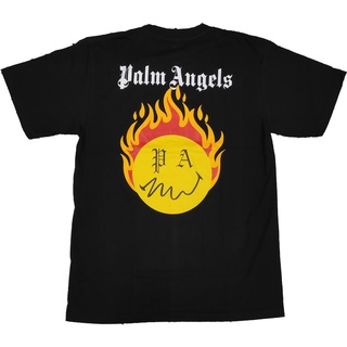 แฟชั่นคลาสสิก⭐ Palm Angels ⭐ เสื้อยืด คอกลม แขนสั้น แฟชั่น หมี ไฟ ลูกไฟ ปาล์ม แองเจิ้ล fire ball unisex