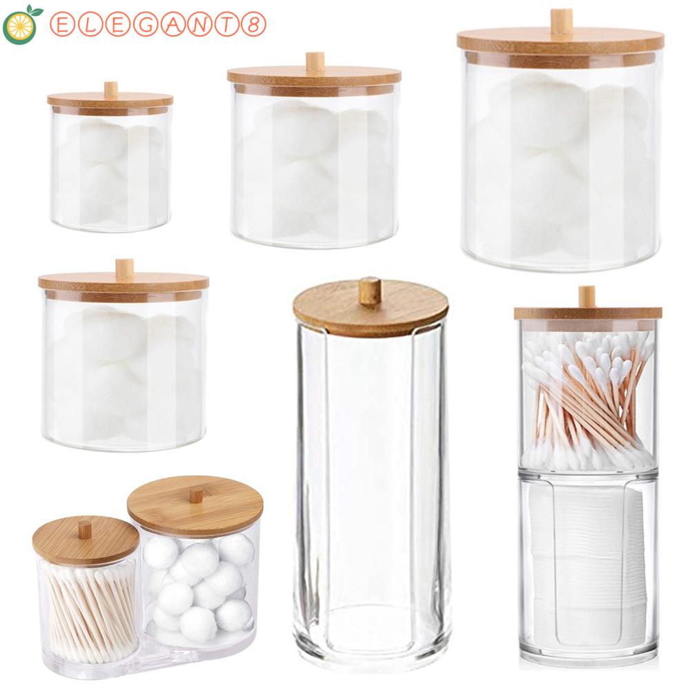 AELEGANT Qtips ที่ใส่สําลีแผ่น อะคริลิค สําหรับห้องน้ํา ขวดโหลใส่เครื่องประดับ ลูกกวาด