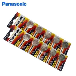 1แผงมี5ก้อน แบตเตอรี่ลิฟต์ Panasonic/Panasonic CR2032 2032 แบตเตอรี่การ์ด 3V 5 ชิ้นต่อบอร์ด กุญแจรถ