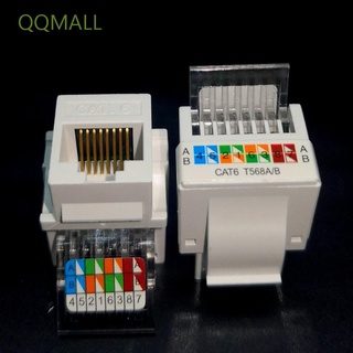 QQMALL Female Network Module Ethernet Lan Cable Network Jack RJ45 Connector Information Socket Tool-free AMP C26 Ethernet Adapter for Wall Plate CAT6