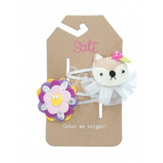 SATI - กิ๊บหนีบผม  A. SQUIRREL WITH FLOWER FCA062