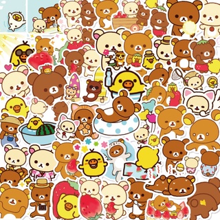 Y&amp;P| ชุดสติ๊กเกอร์กันน้ำลายกราฟฟิตี้ Rilakkuma การ์ตูน, 50 แผ่น/ชุด