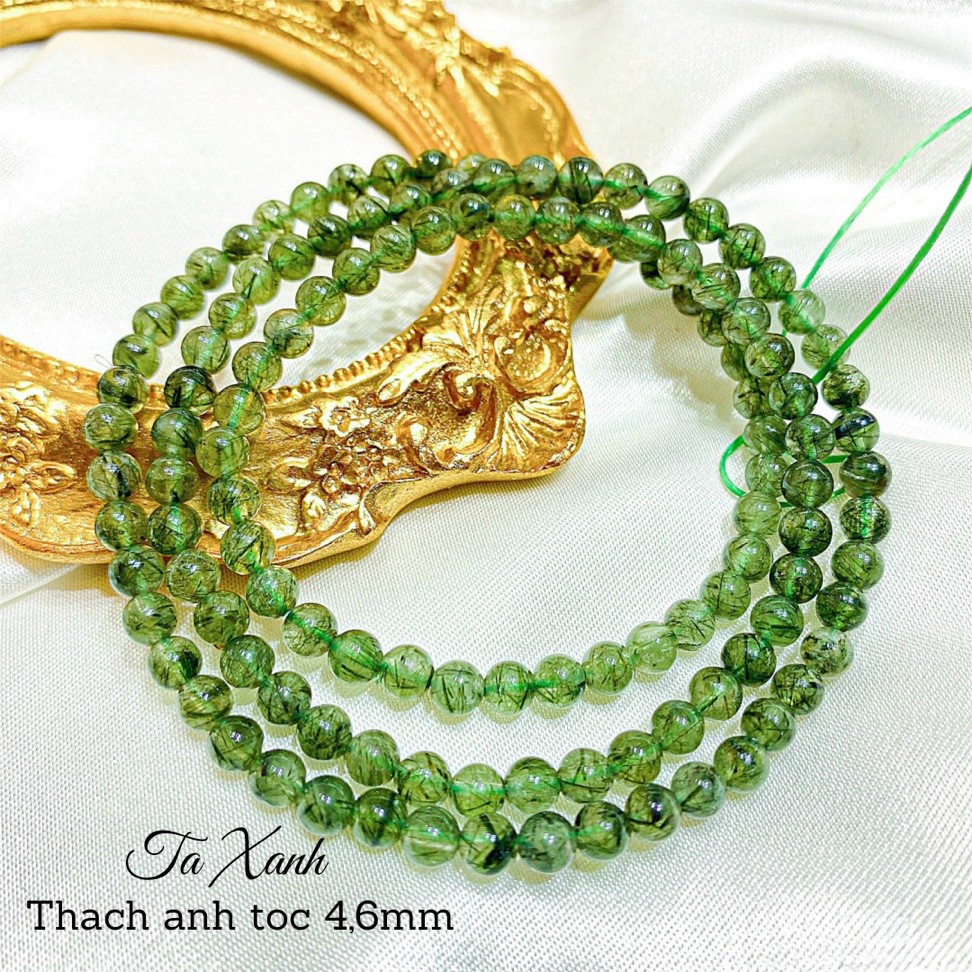 CHAIN BRACELET 108 GREEN TA BEADS