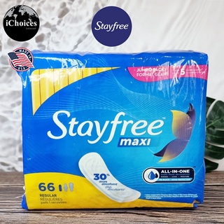 [Stayfree] Maxi Regular 66 Pads Absorbency of Feminine Periods สเตย์ฟรี ผ้าอนามัย ไม่มีปีก สำหรับวันมาปกติ