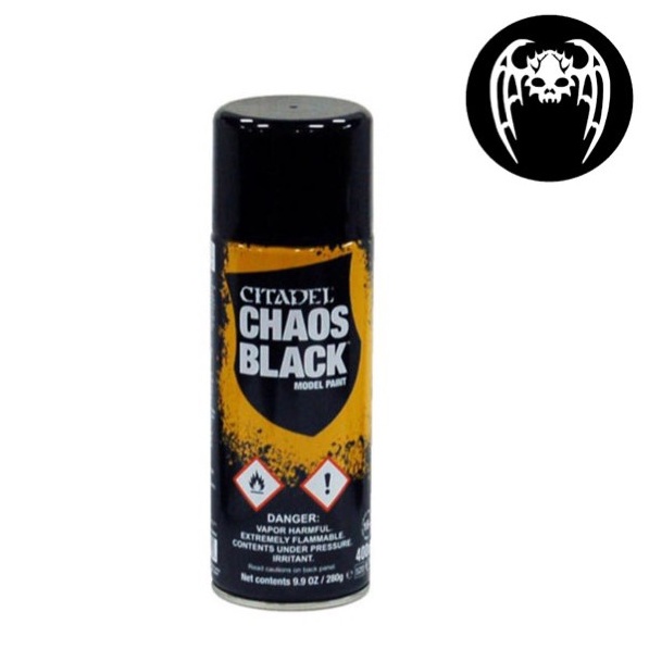 Citadel Spray Paint Chaos Black Warhammer 40,000 models 40k