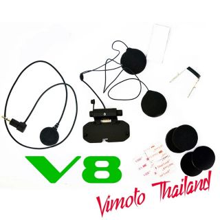 ** ไม่มีตัวเครื่อง** ชุดฐานหูฟัง+ไมค์อ่อน Vimoto รุ่น V8