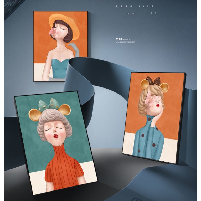 🍀จิตรกรรมฝาผนัง ของตกแต่งบ้าน🍀ภาพวาดตกแต่งบ้าน, ภาพวาดสไตล์โมเดิร์น, ภาพวาดฝาผนัง 30*40 ซม. สำหรับตกแต่งห้อง