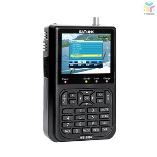 t &amp; t satlink ws 6906 3 . 5 in lcd อุปกรณ์มิเตอร์ดิจิตอลสําหรับวัดสัญญาณดาวเทียม