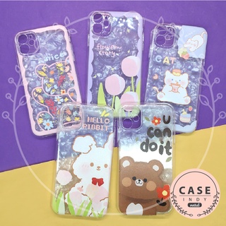 เคส Samsung A02 A22(5G) A23(4G) A53(5G)เคสนิ่มใสกันกล้องกันกล้องแผ่นรองเกร็ดน้ำแข็ง พิมพ์ลายการ์ตูน