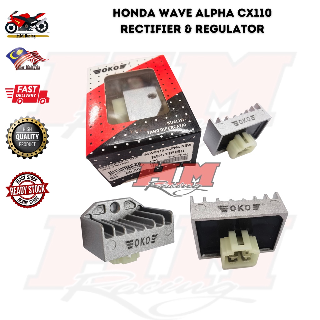 HONDA WAVE WAVE110 ALPHA CX110 CX - RECIFER & REGULATOR ASSY // KATAU ASSY