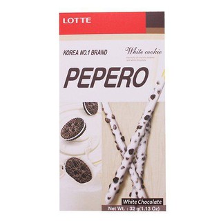 Lotte White Cookie Pepero 32g ราคาสุดคุ้ม ซื้อ1แถม1 Lotte White Cookie Pepero 32g ราคาสุดคุ้มซื้อ 1 แถม 1