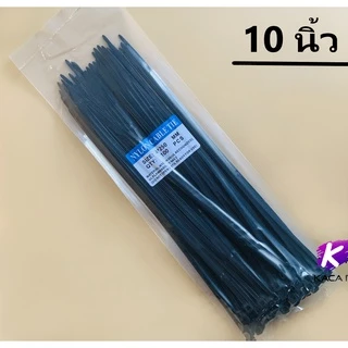 สายรัด CABLE TIES สำหรับจัดเก็บสายไฟ 4/6/8/10/12/14 นิ้ว สีดำ เคเบิ้ลไทร์ ทนทาน diy งานช่าง 100 เส้น