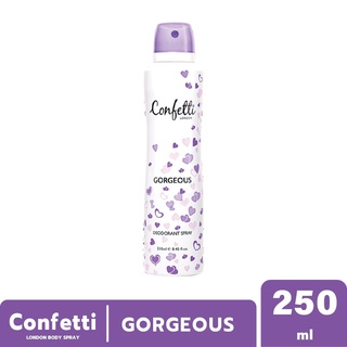 Confetti London Body Spray - Gorgeous 250ml / คอนเฟตติ ลอนดอน บอดี้ สเปรย์ - กอร์เจียส 250มล.