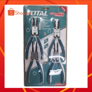 TOTAL 4PCS CIRCLIP PLIER SET 180MM 7 ( คีมหนีบ-ถ่าง 4ตัวชุด 180มิล 7นิ้ว )