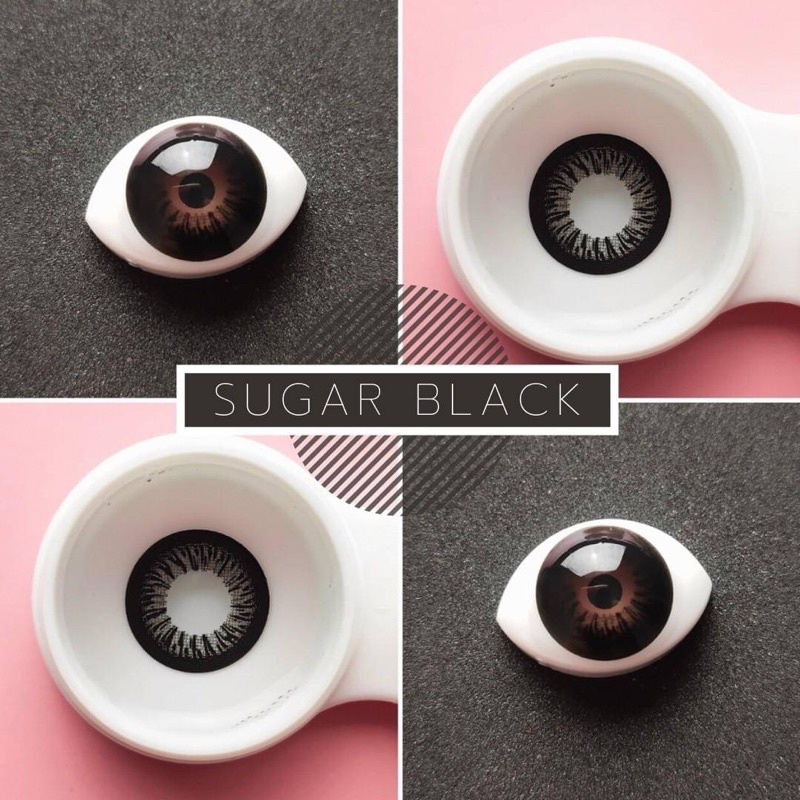 SUGAR BLACK บิ๊กอาย สีดำ ดำ สายแบ๊ว ใส่สวย น่ารักสดใส 💜Dream Color1 ช่วยถนอมดวงตา Contact Lens Bigeyes คอนแทคเลนส์ ค่าส