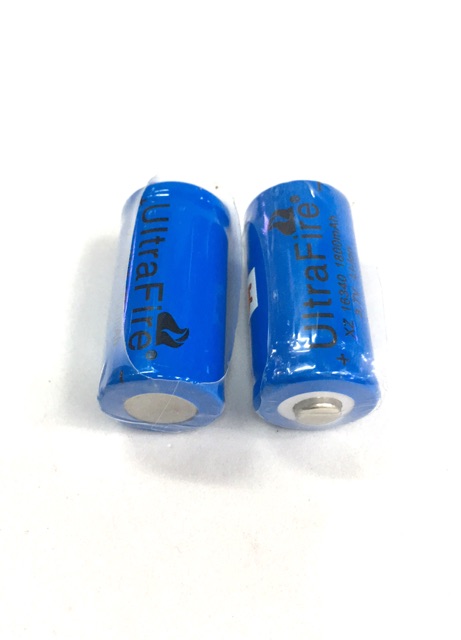 ถ่ายชาร์จUltraFire 16340 3.7V 1800mAh 2ก้อน