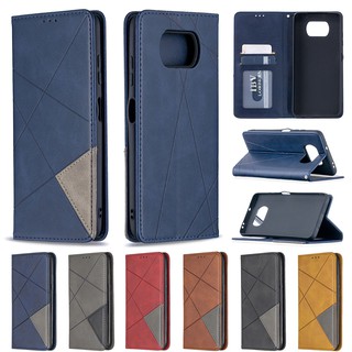 เคสโทรศัพท์หนังแบบพับได้สําหรับ Xiaomi Poco F3 M3 X3 Nfc Mi 10T Pro