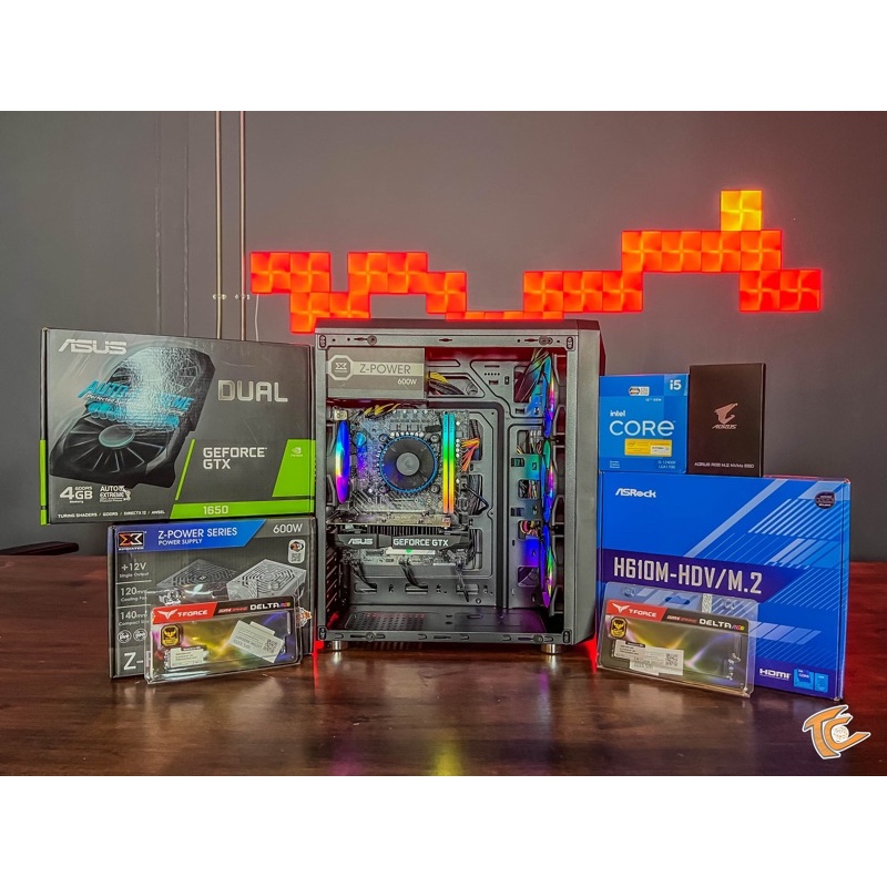 I3-12100F I5-12400F /H610M/Ram16/GTX1650 4GB/Ssd500M.2/Power600w/Case PC คอมตั้งโต๊ะ แรงๆ พร้อมส่งสั
