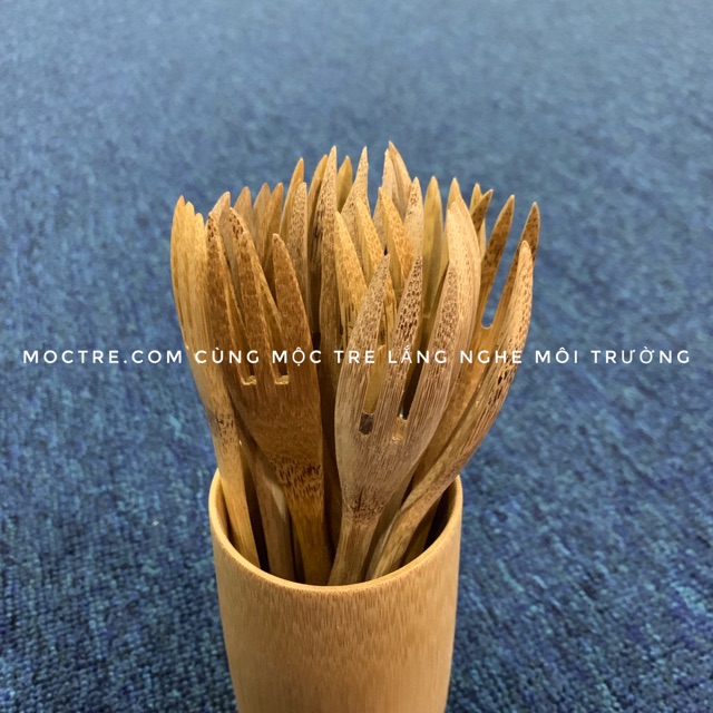 BAMBOO WOOD FORK WITH 3 BAMBOO WOOD FORKS VNXK