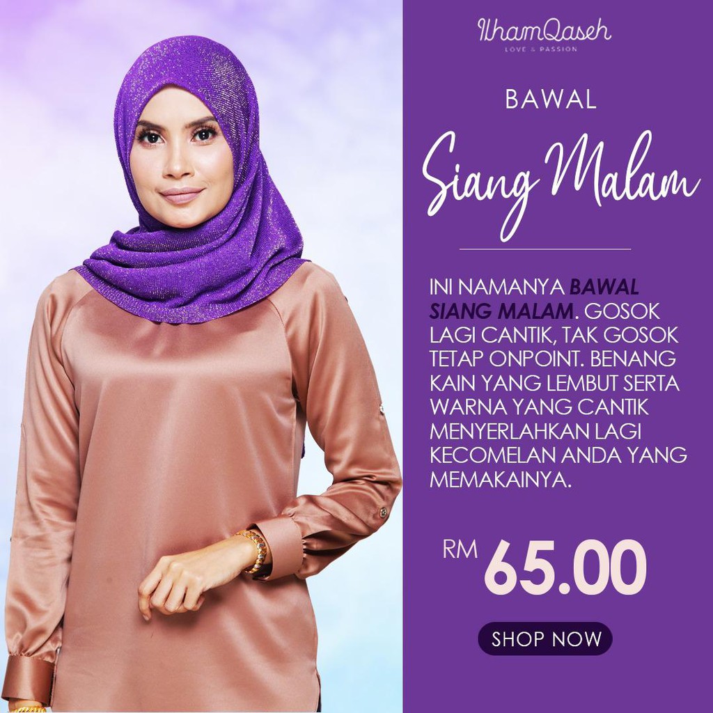BAWAL SIANG MALAM GLITTER ILHAM QASSEH