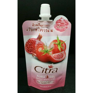 ซิตร้า ออร่า เจล ไบรท์ ไวท์ ออร่า Citra Aura Gel Bright White Aura Essence Tomato and Pomegranate Moisturized 35ml