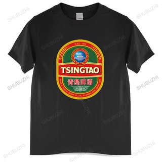 เสื้อยืดผ้าฝ้ายพรีเมี่ยม เสื้อยืด ผ้าฝ้าย พิมพ์ลาย tsingtao beer ขนาดใหญ่ แฟชั่นฤดูร้อน สําหรับผู้ชาย และผู้หญิง