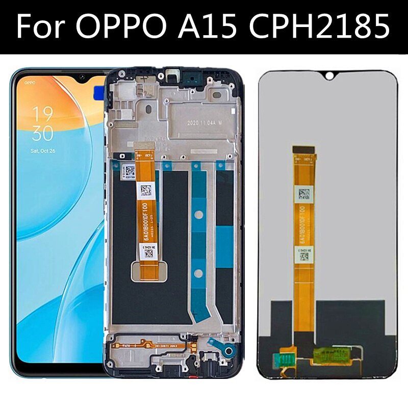 6.52" LCD สําหรับ OPPO A15 CPH2185 จอแสดงผล LCD Touch Screen Digitizer Assembly Replacement parts สํ