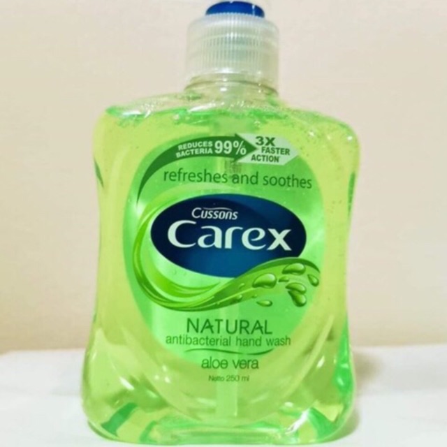 Carex สบู่เหลวล้างมือ เนื้อเจล ชนิดล้างน้ำซ้ำ ลดการสะสมของแบคทีเรีย 99%