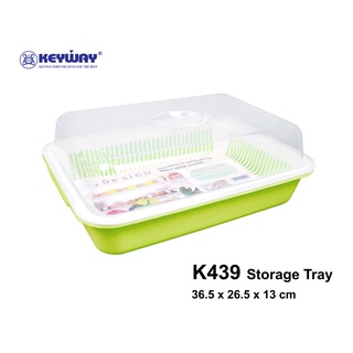 Keyway K-439 ที่คว่ำแก้วพร้อมฝา , วางช้อน , ใส่ผักผลไม้ได้ หรือ สามารถเป็นตระกร้าล้างผักพร้อมถาดรองได้