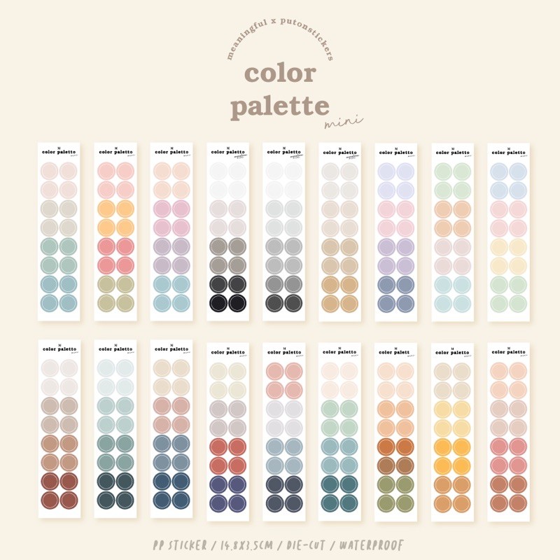 Color palette mini sticker