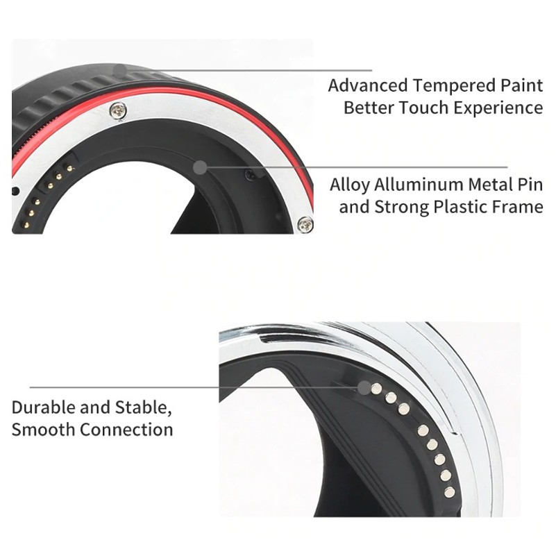 Canon EOS EF EF-S Auto Focus Macro Extension Tube ท่อมาโคร ออโต้โฟกัส เมาท์โลหะ Stainless - รูปที่ 3