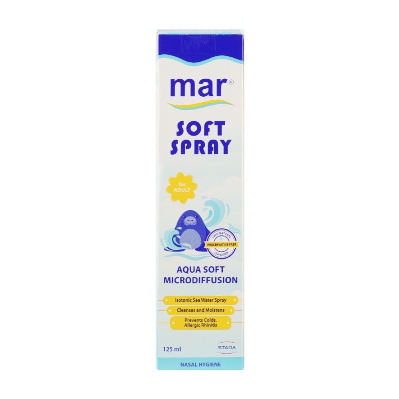Mar Soft Spray มาร์ ซอฟท์ สเปรย์พ่นจมูก ล้างจมูก สูตรอ่อนโยน สำหรับผู้ใหญ่ ขนาด 125 ml 20371