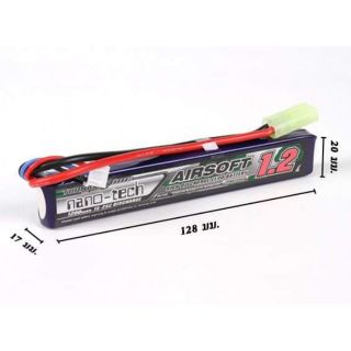 แบตเตอรี่บีบีกันแบตเตอรี่ 1200mah 3S : Turnigy nano-tech 1200mah 3S 15~25C Lipo AIRSOFT Pack