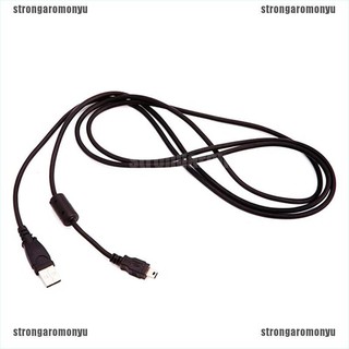 【STR】สายชาร์จข้อมูล Usb 2.0 5-Pin สีดํา 1.8 ม. สําหรับ Ps3 Game Wireless