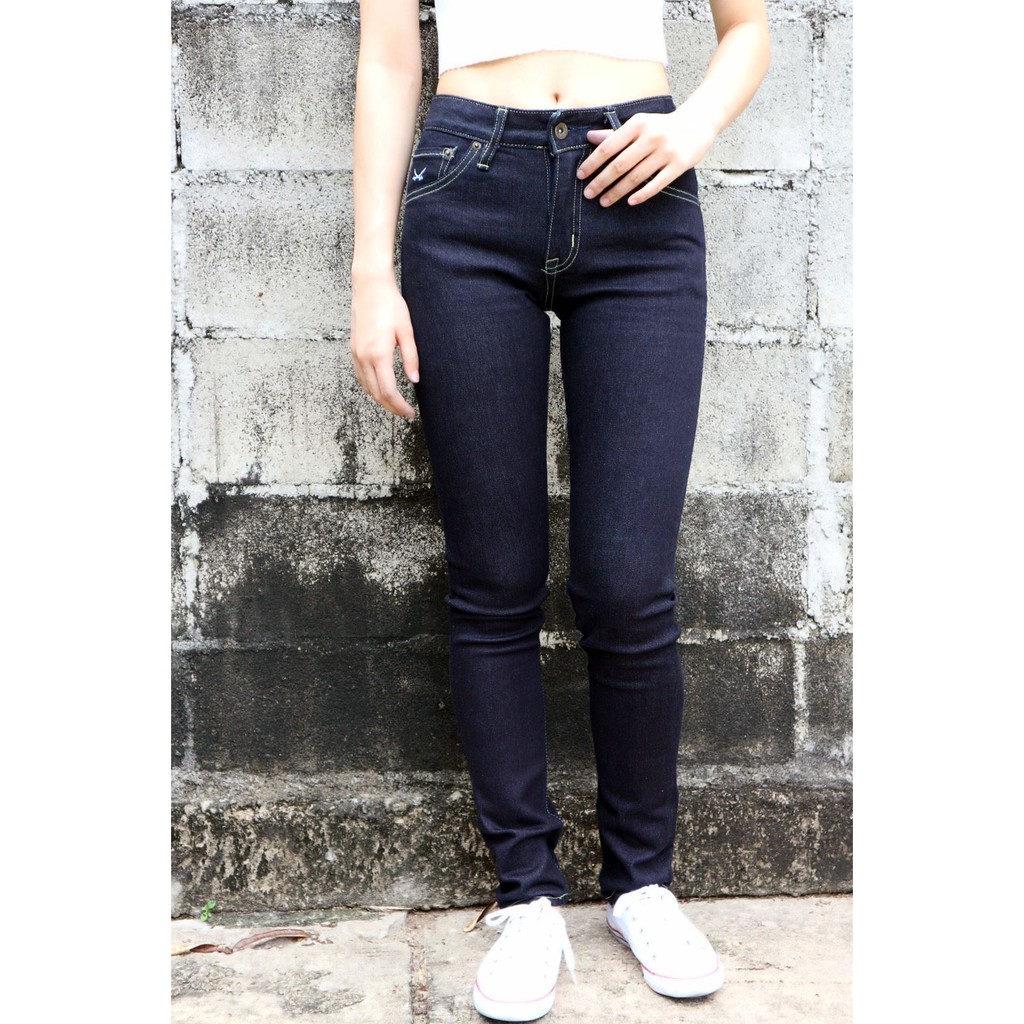 ลด 30% // กางเกงยีนส์ผู้หญิง ทรงเดฟ เอวสูง ริมแดง HIMACHI 14 oz. No.2515 - women red selvedge